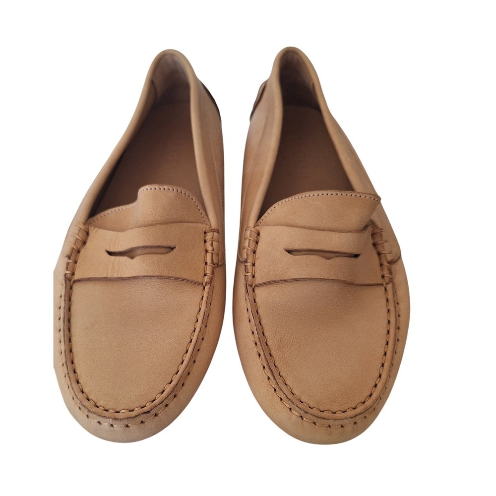 M. Gemi Shoes Womens Size 7.5 Beige Suede Driving Loafer Slip On Casual Italy